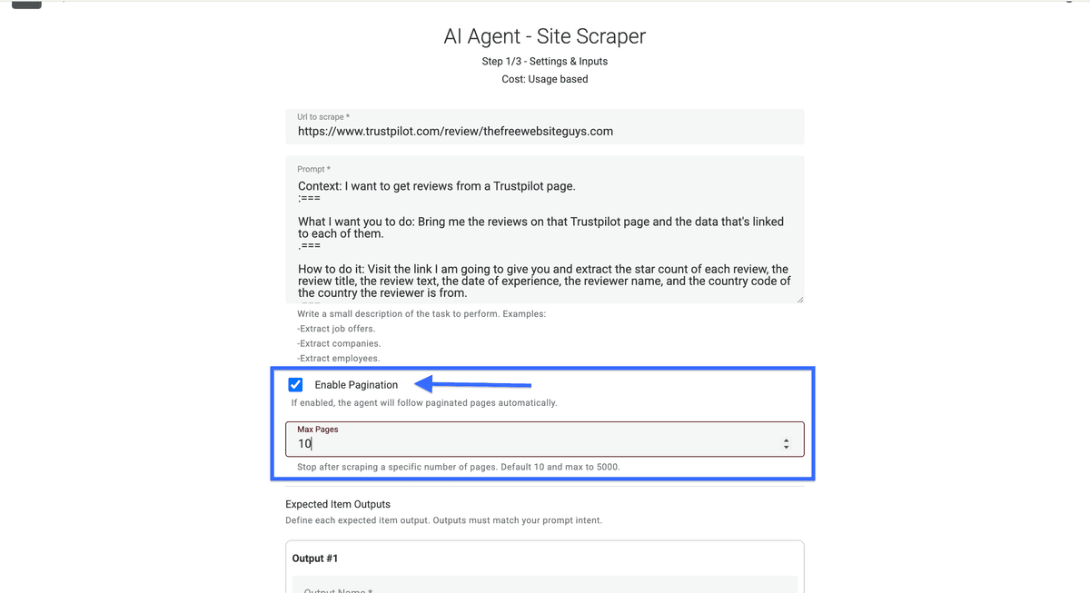 La pagination est essentielle sinon l’agent scrape moins d’avis