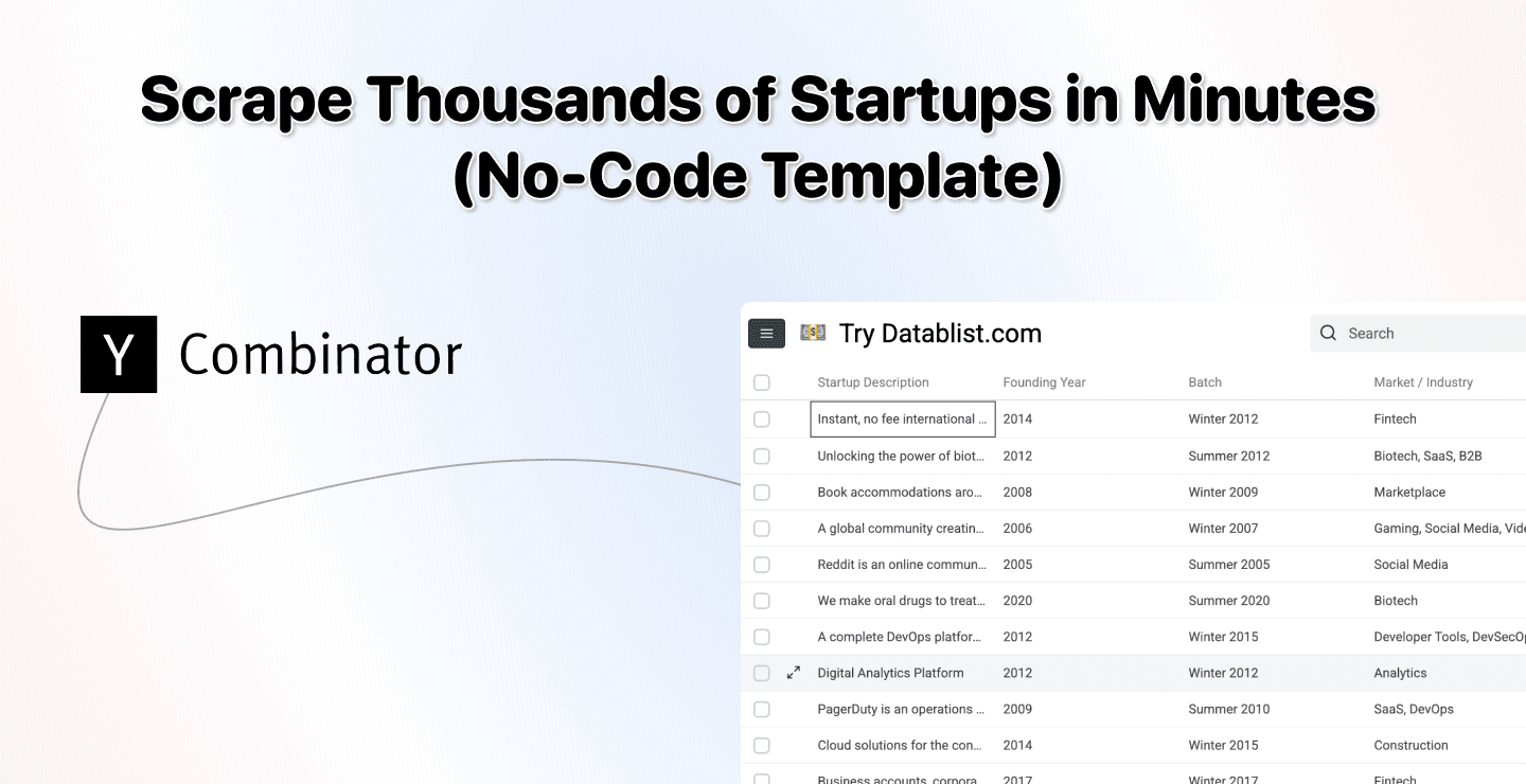 Scraper l’annuaire YC sans code : guide 3 minutes