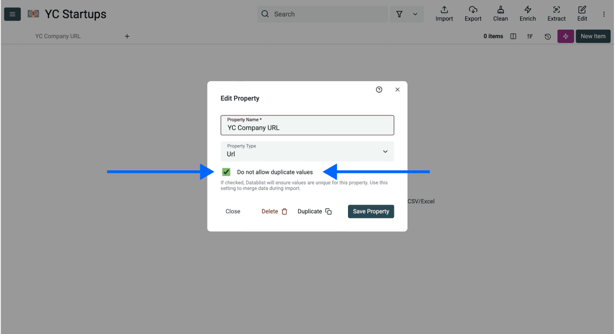Preventing duplicates