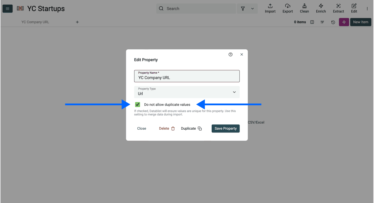 Preventing duplicates