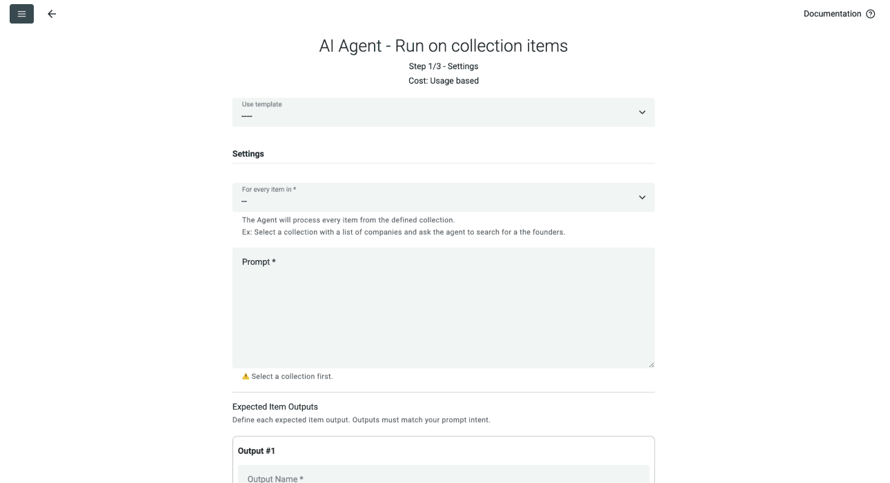 Datablist’s AI Agent - Run on collection items