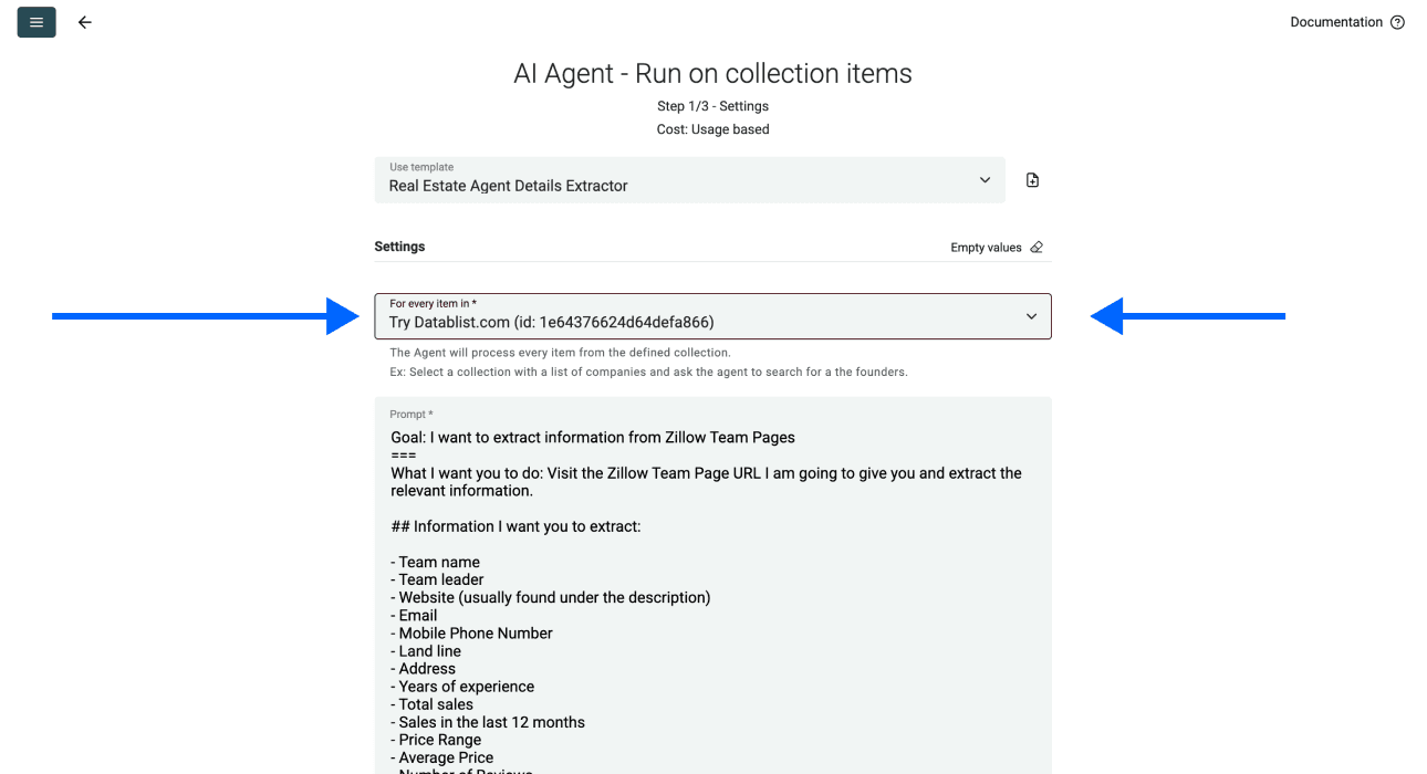 Zillow不動産エージェント詳細スクレイパーのコレクションマッピング