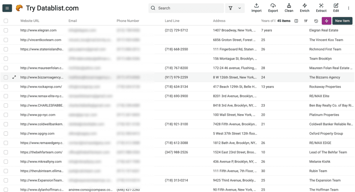Zillow Real Estate Details Agent Scraper, end results