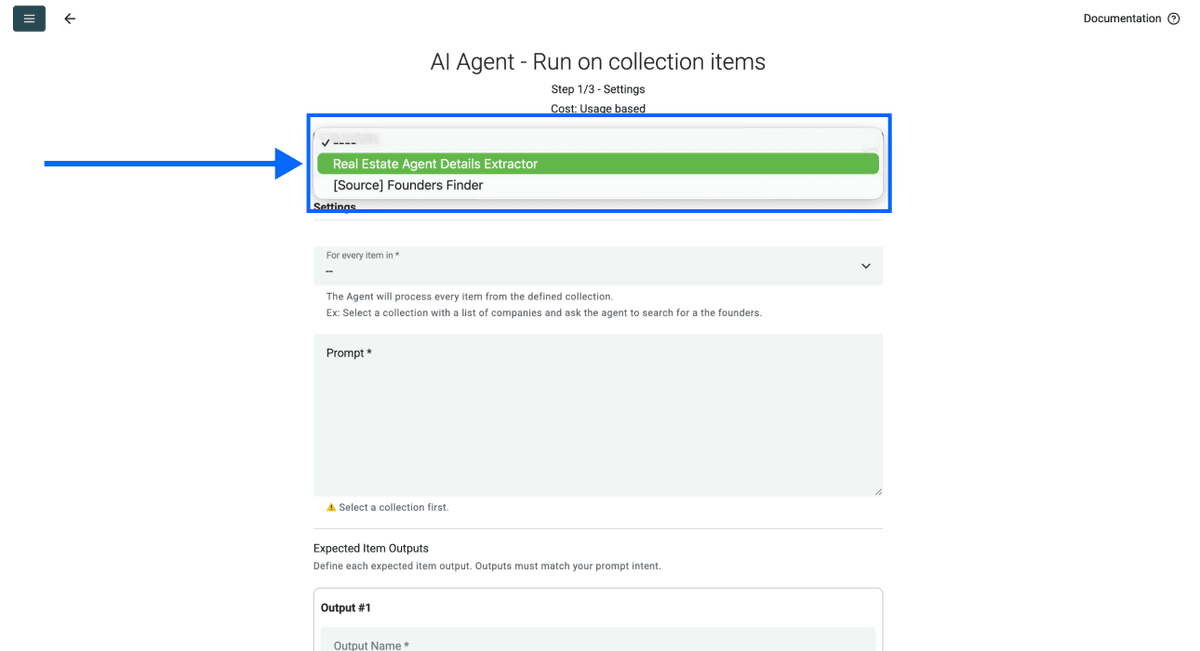 Zillow Real Estate Agent Scraper, template selection