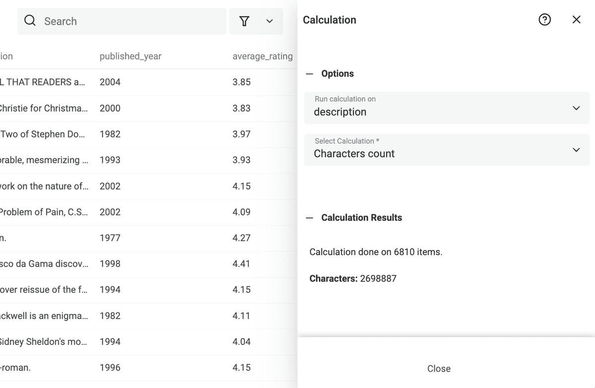 Run Calculation