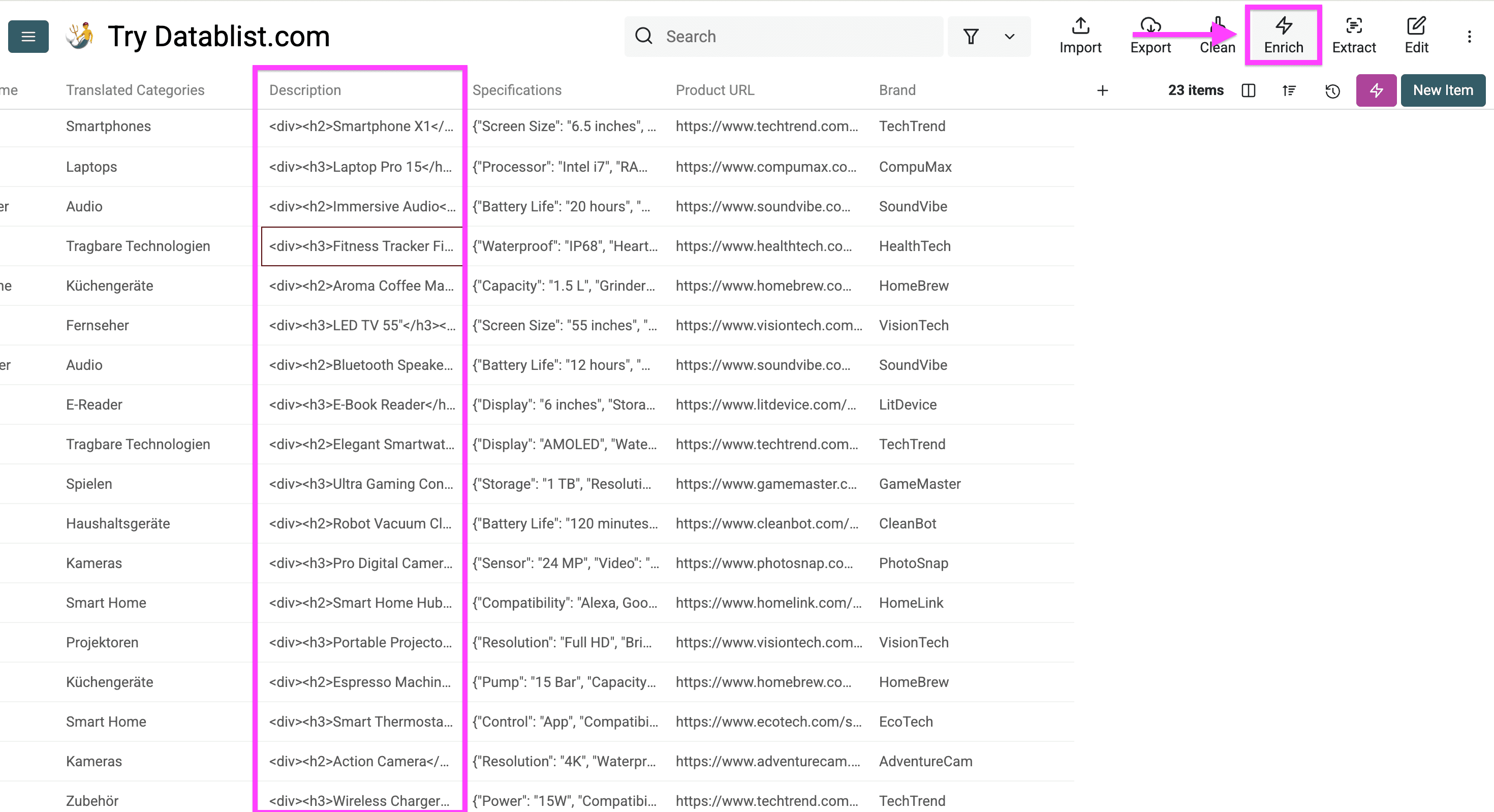 Traduire une description HTML nécessite l’IA