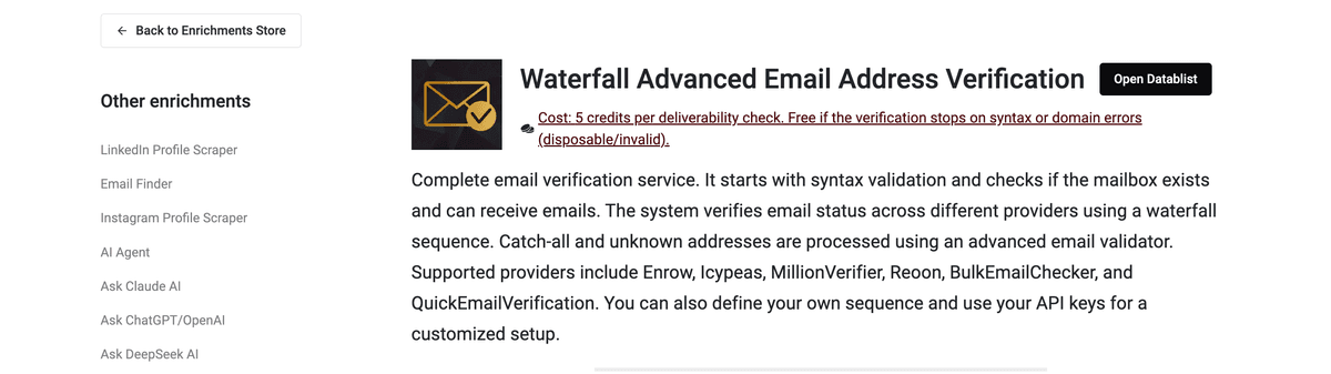 Waterfall Email Verification