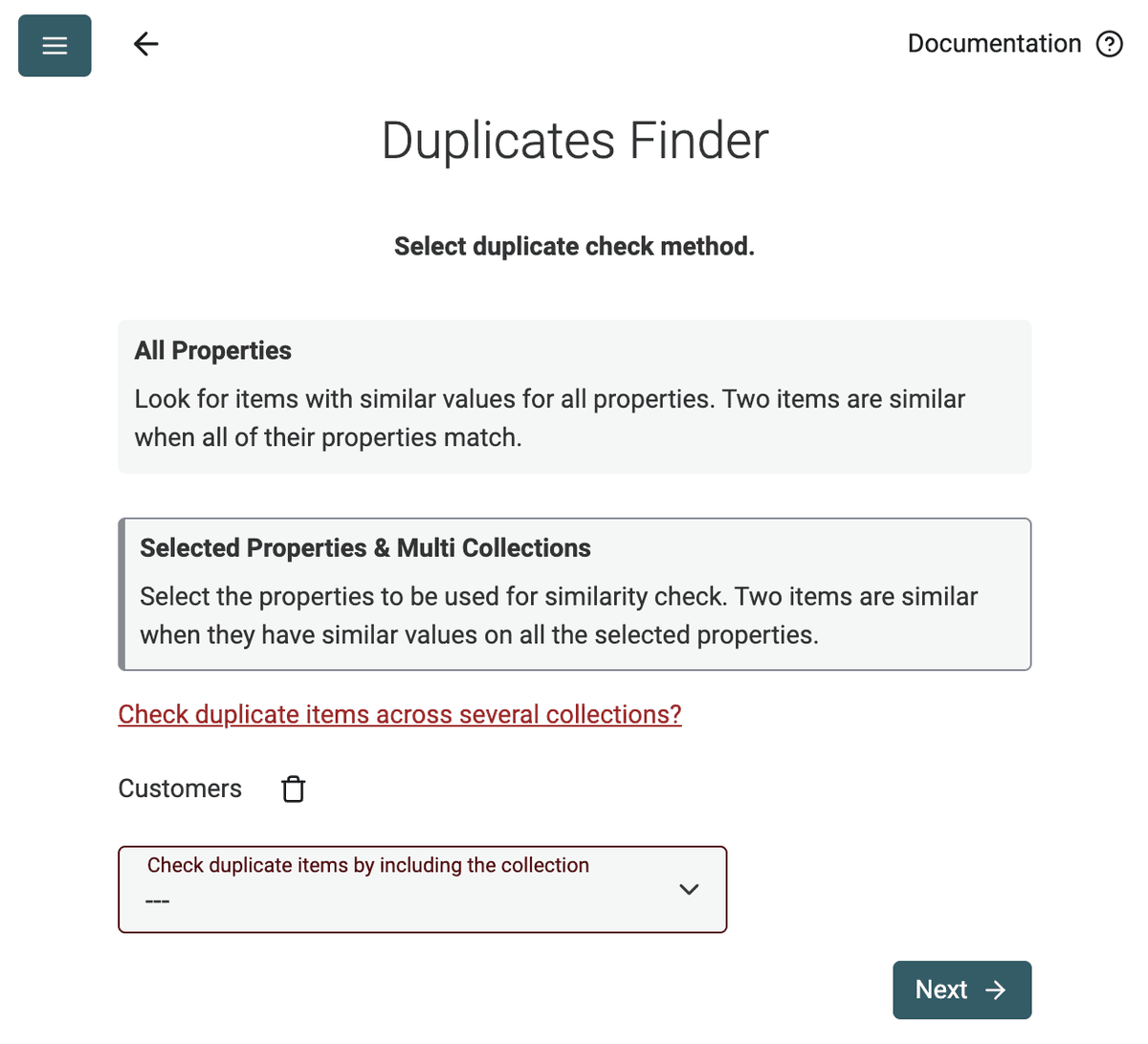 Dedupe on Multiple Collections