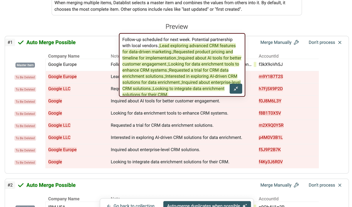 Datablist Duplicates Finder UI