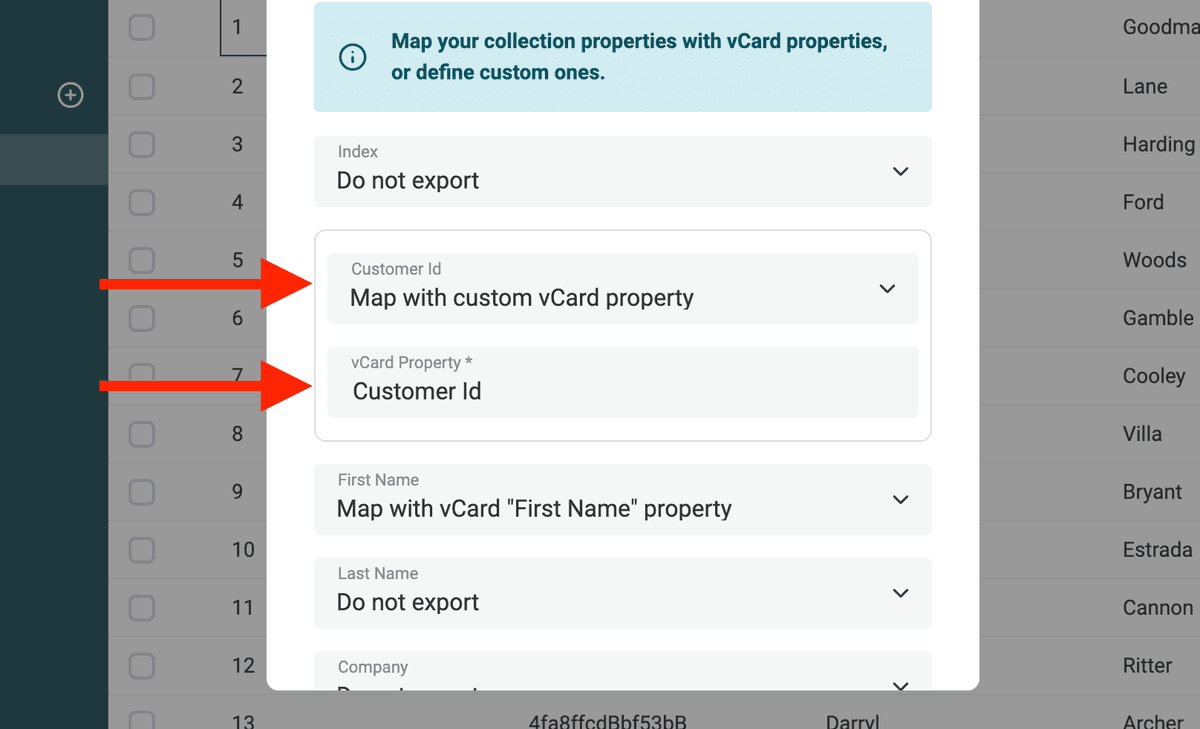 Custom vCard property
