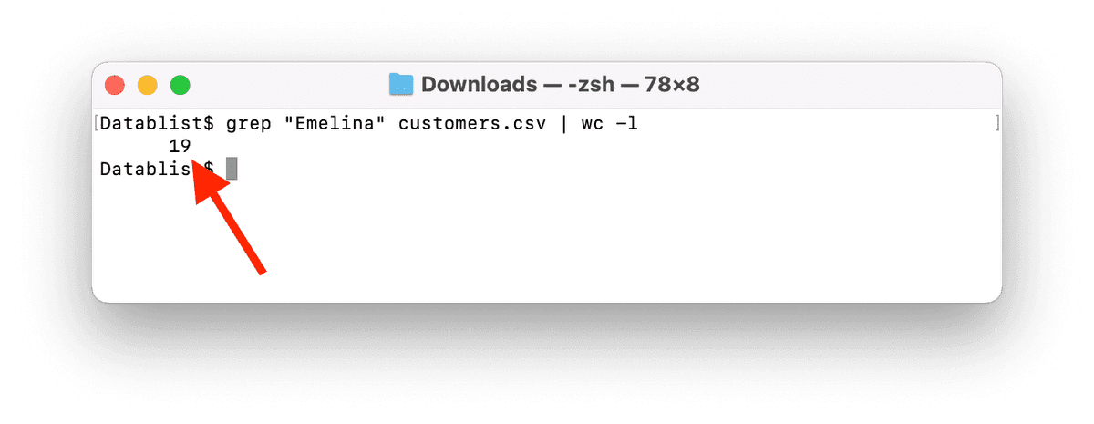 Filter and Count Lines