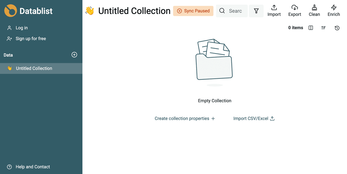 Create collection