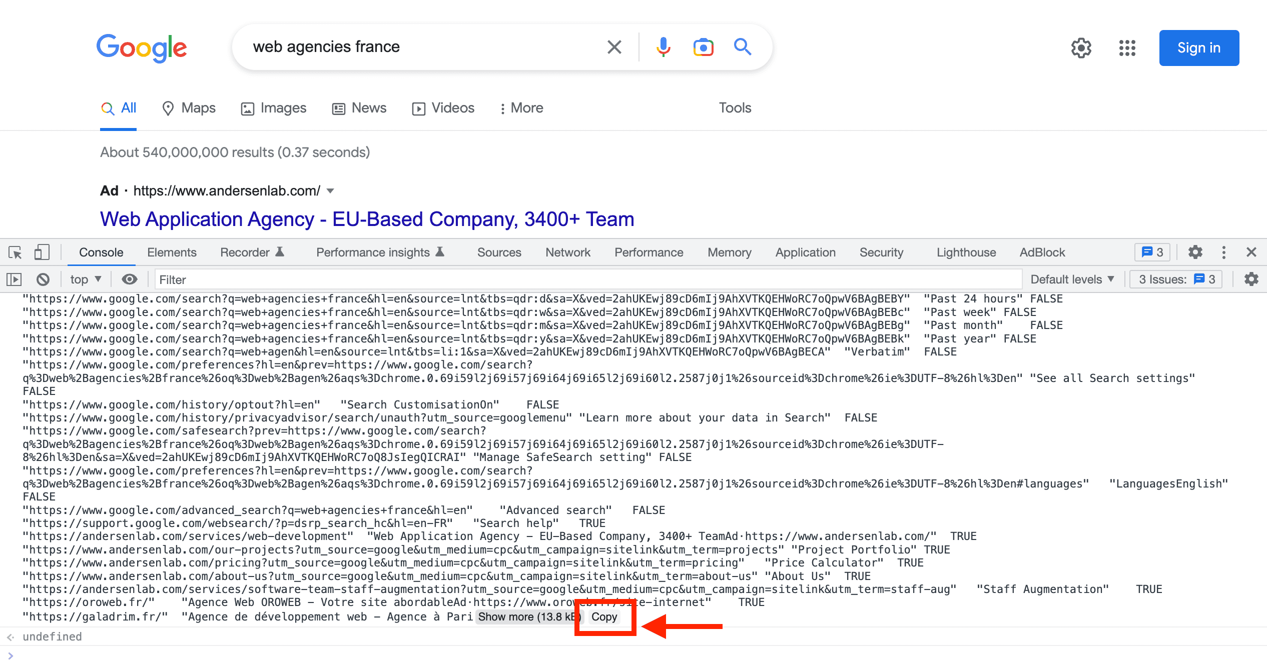 Run JavaScript code