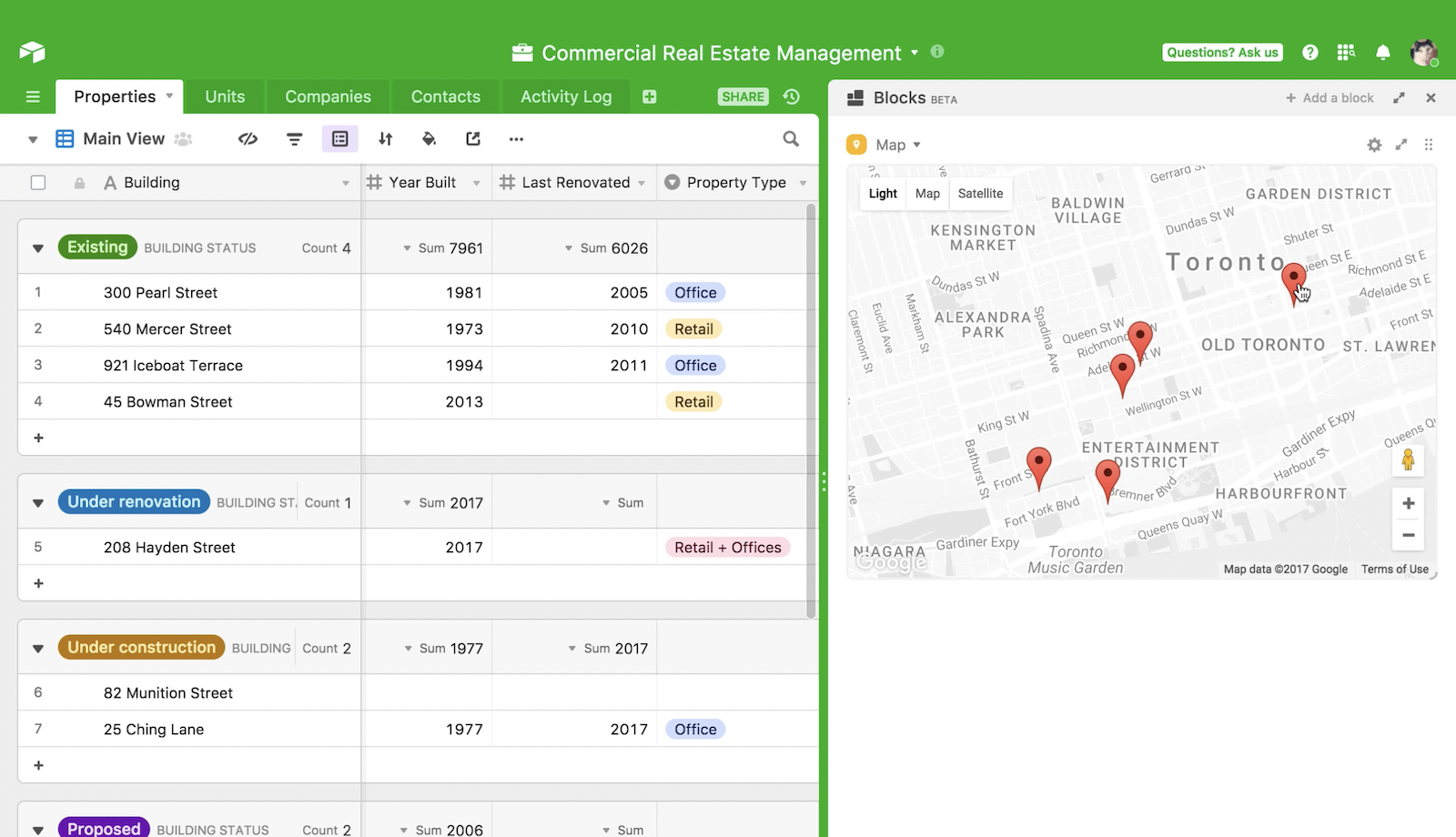 Airtable Map feature