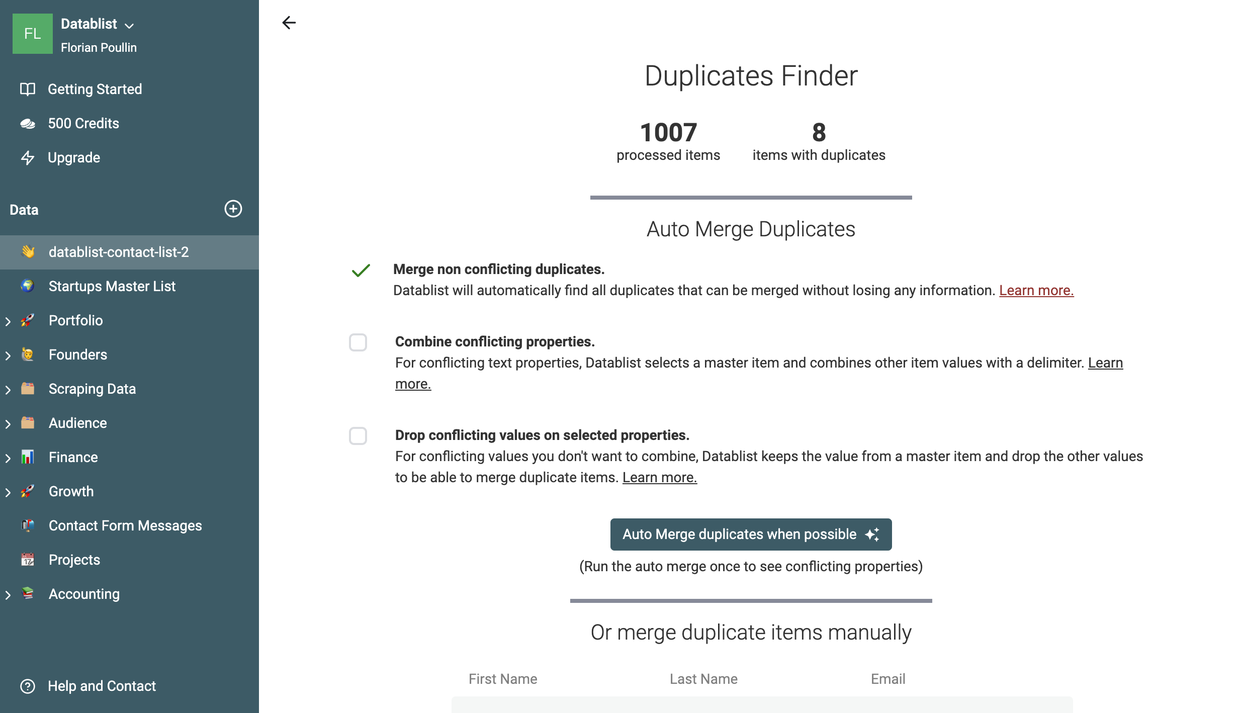 Duplicate Results