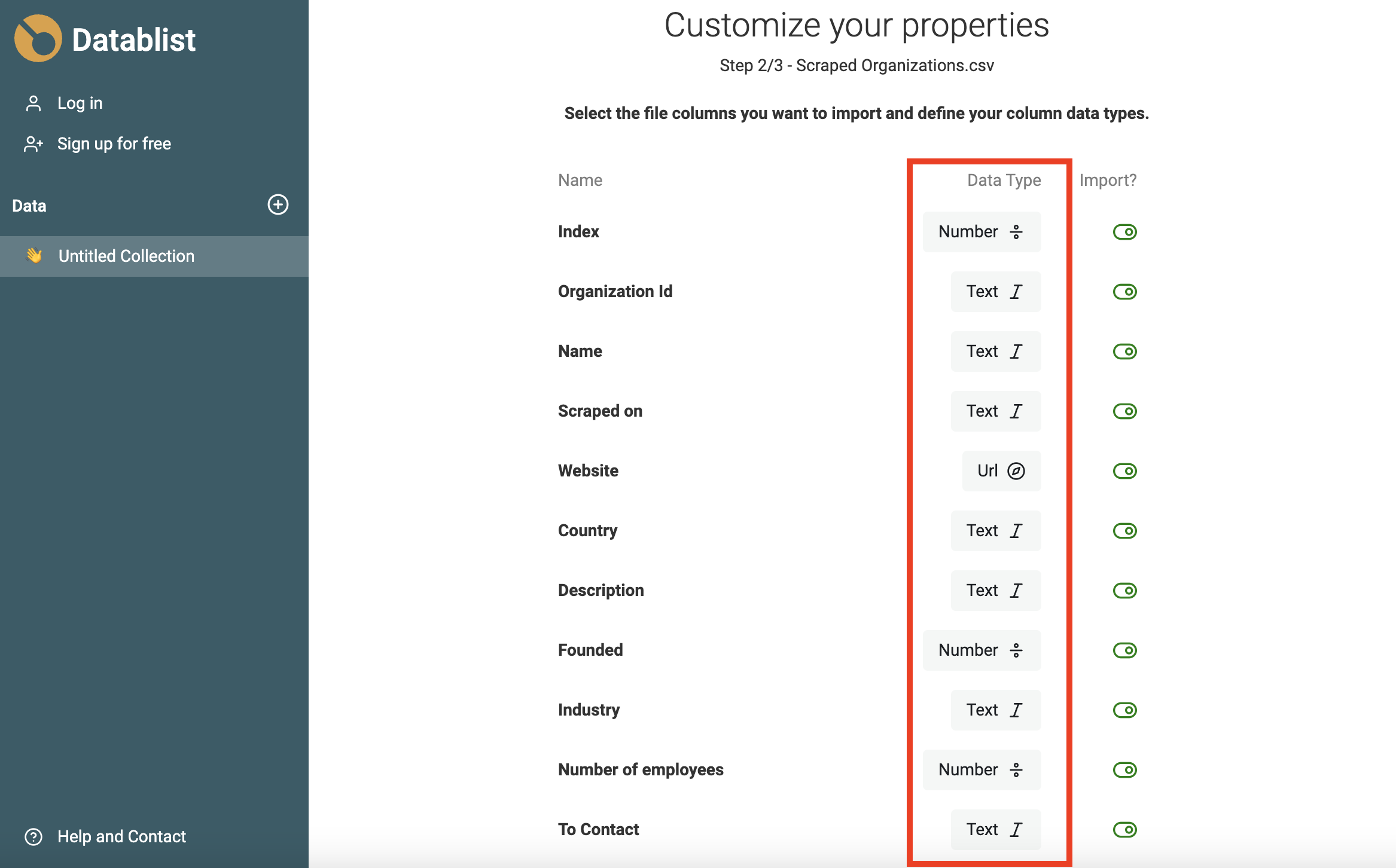 Type auto detection