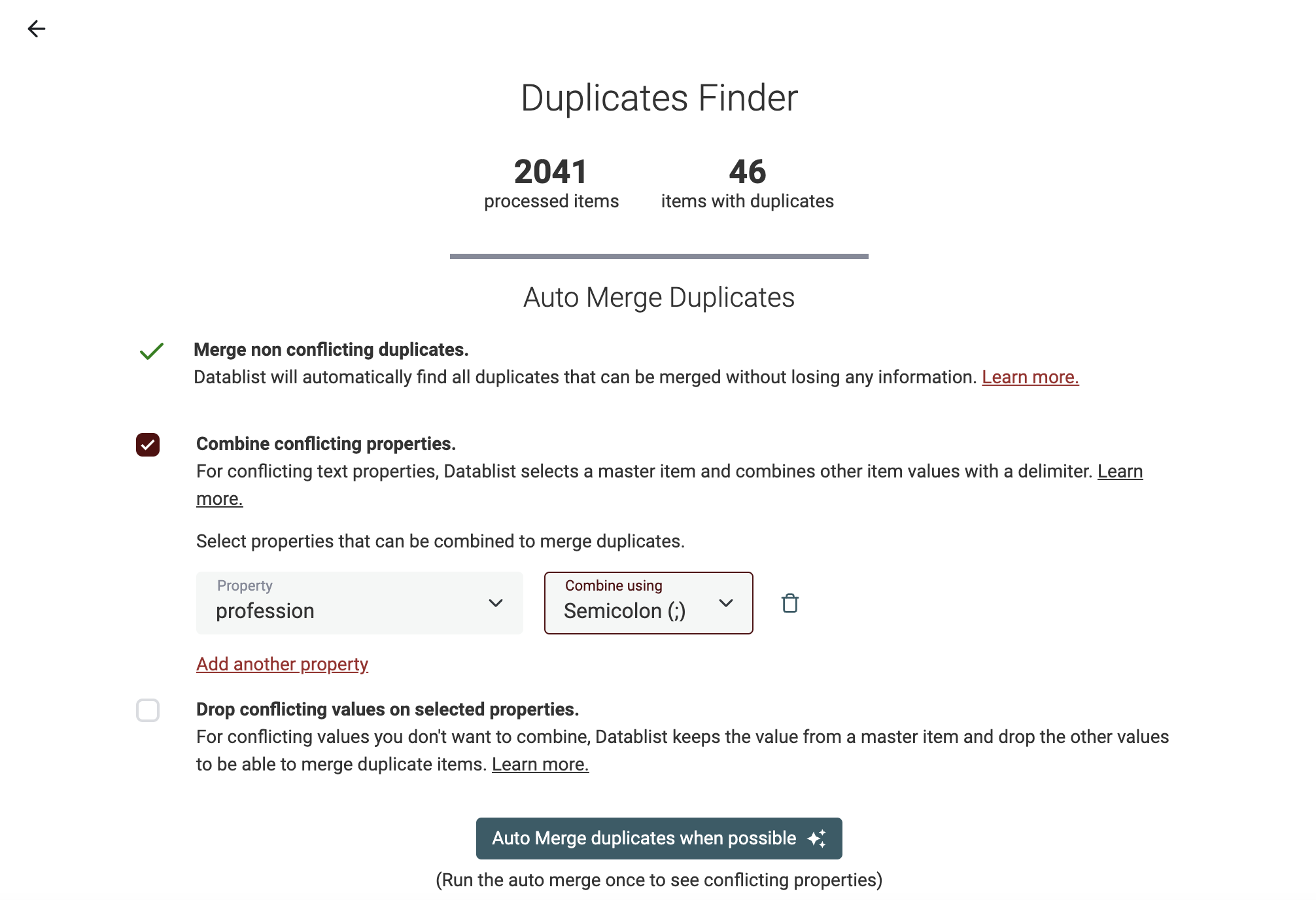 Automatic Merging