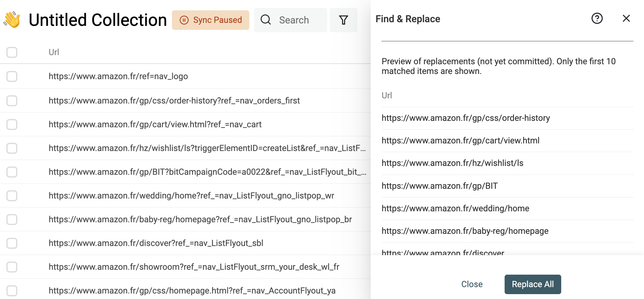 Preview without query params