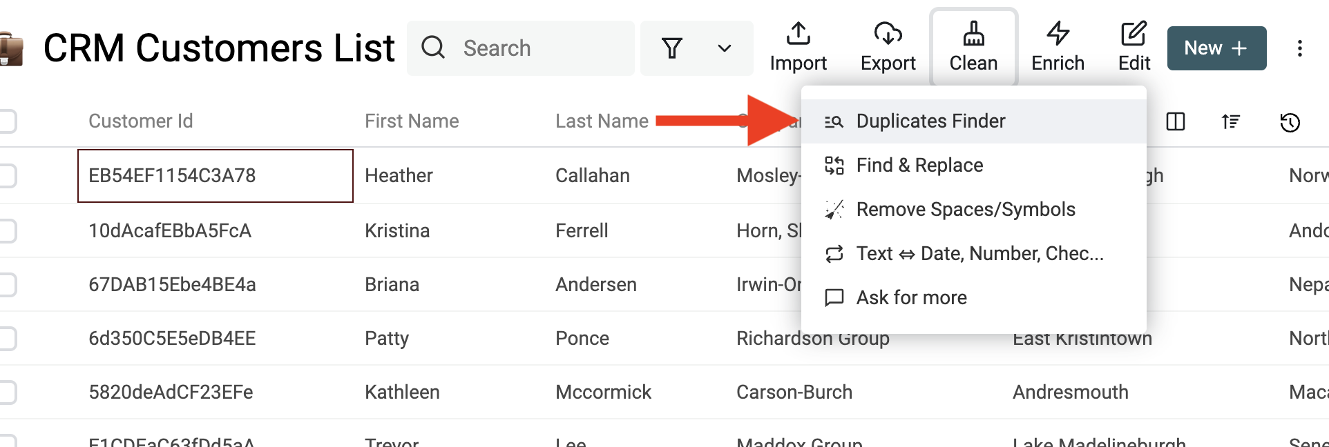 Start Data Matching