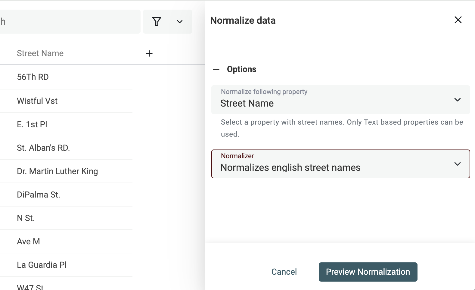 Street Names normalization