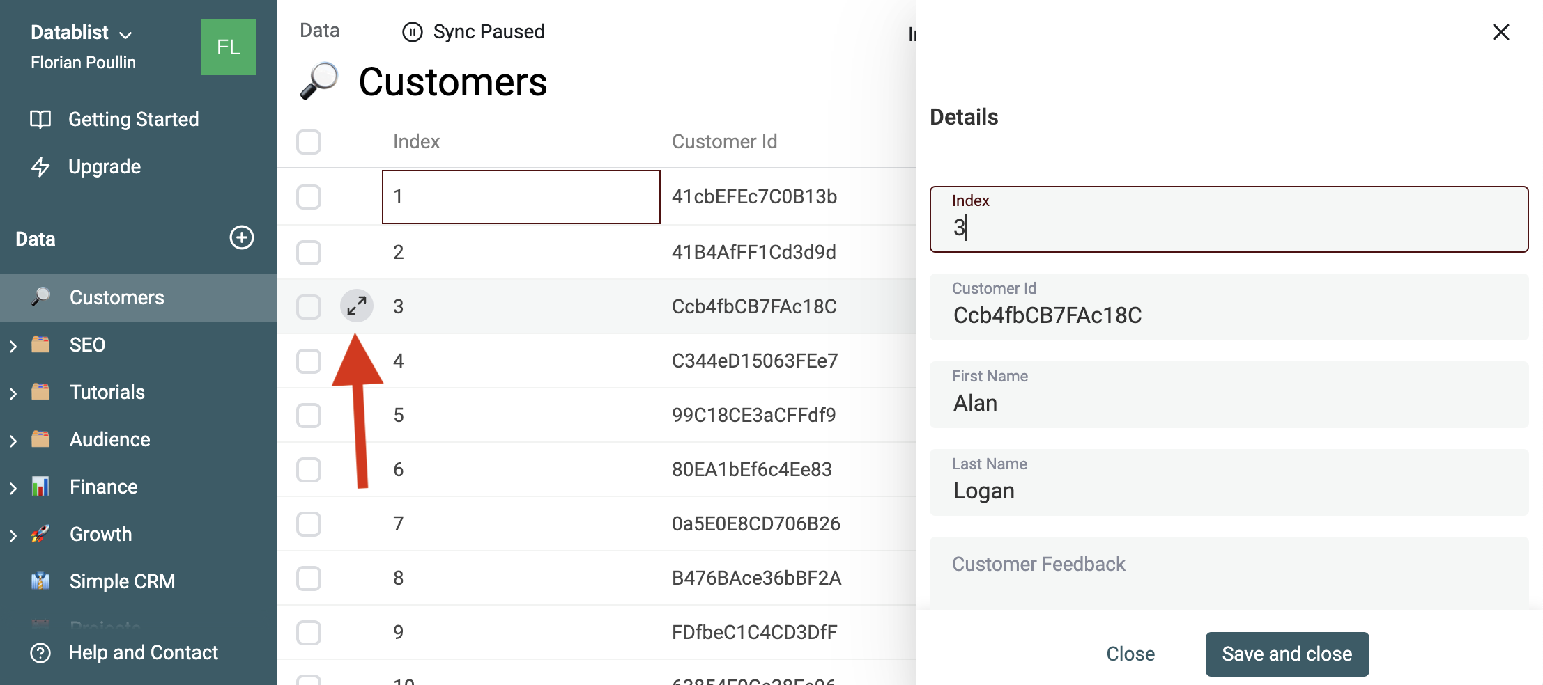 Filter and search your CSV data