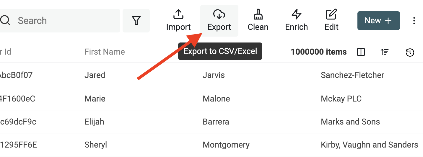 Export your data