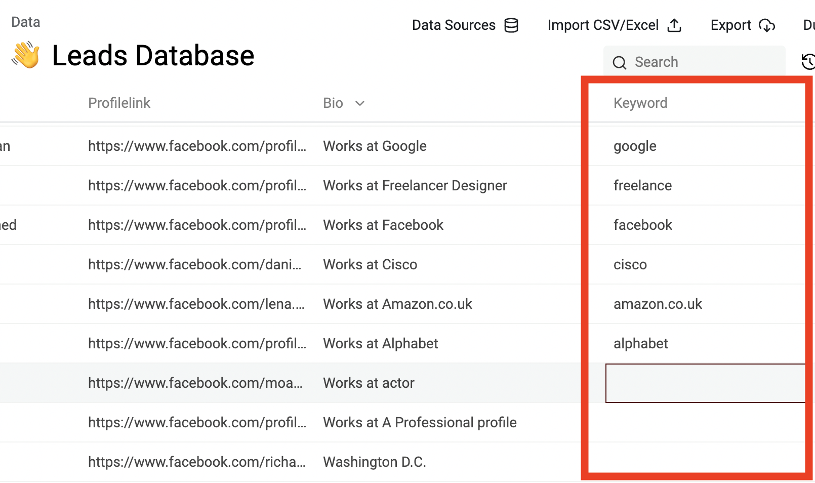 Fill keyword property