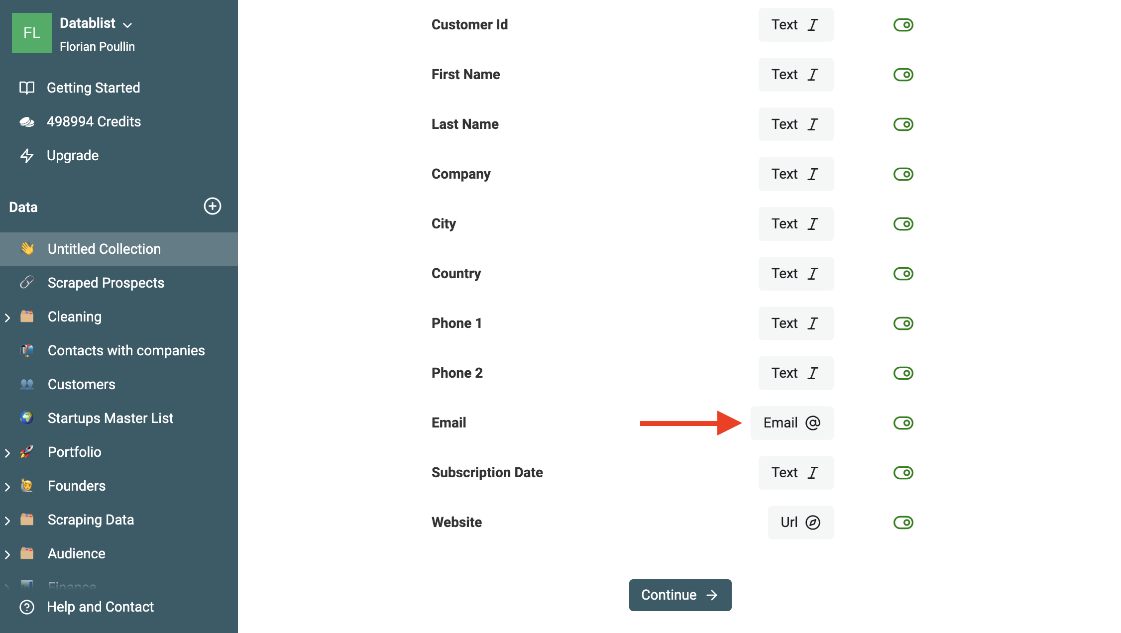 Check CSV Data Types