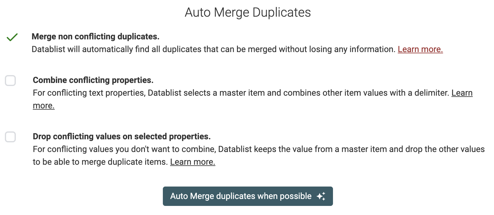 Auto Merge Algorithms