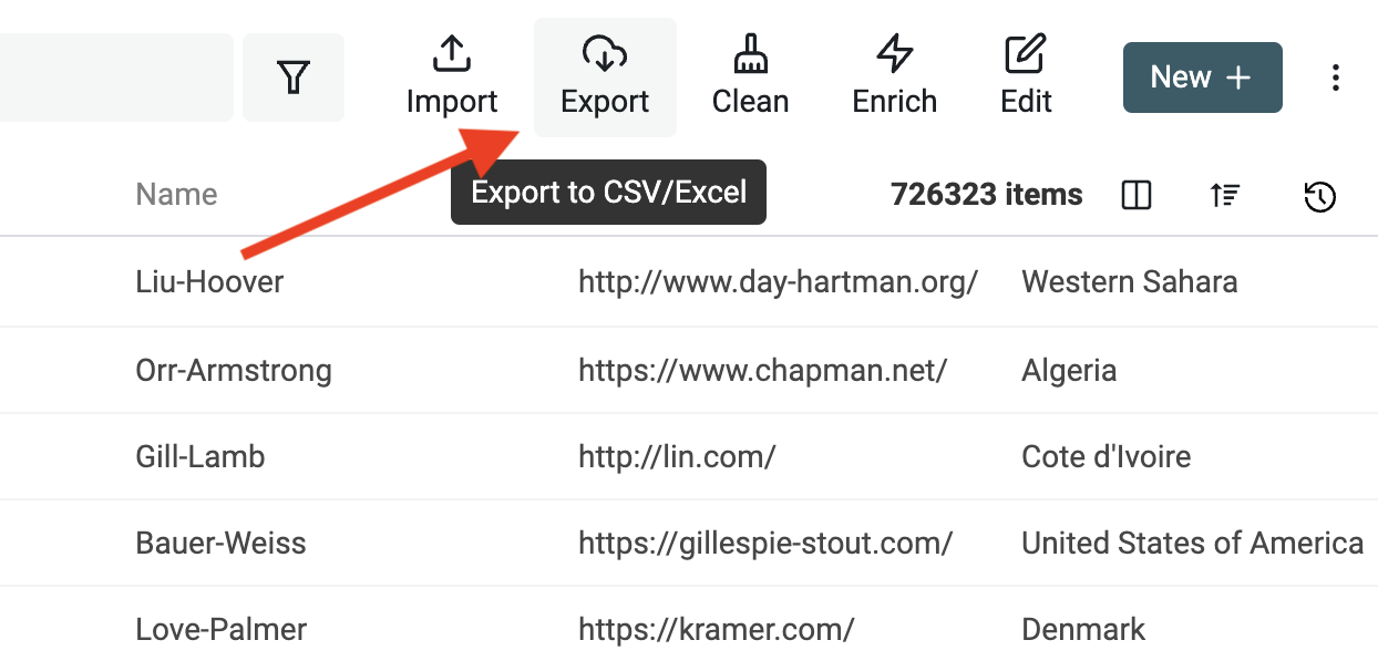 CSV Export