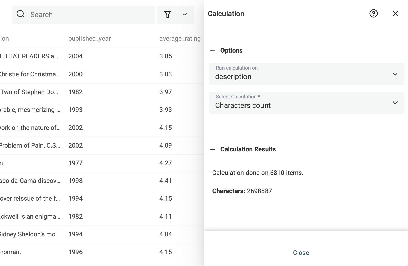 Run Calculation